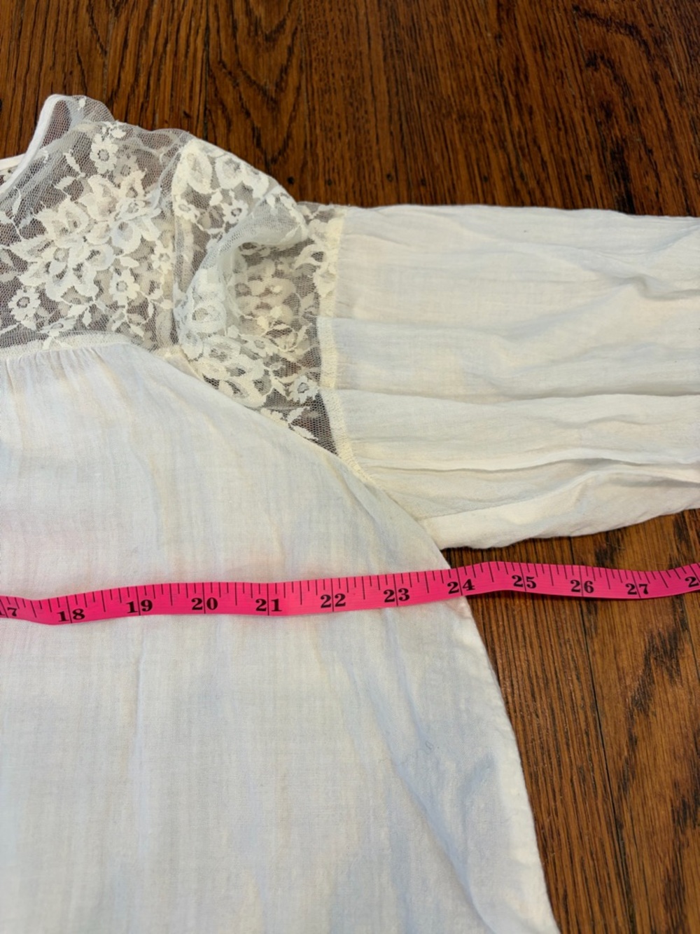 Free People White Lace Semi-Sheer Button-Front Blouse - medium - Picture 5 of 6